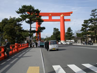 大会前日の平安神宮