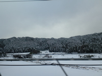 雪の米原駅周辺