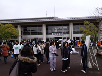 受付会場の体育館