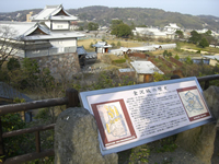 櫓跡から二の丸を見下ろす