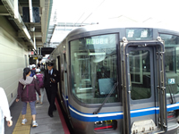 長浜行きの列車に乗り換え
