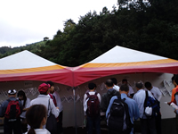 ハーフの部受付テント