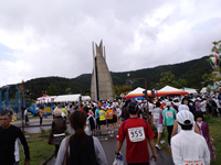 完走証引き渡し所のテント