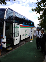 長浜駅へ向かう帰りの送迎バス