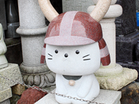 彦根市内で見かけたひこにゃんの石像