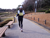 4km地点手前の公園の遊歩道のようなコース
