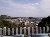針綱神社の境内からの景色