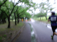 痛みに耐え走り続ける