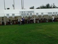 大会受付所のお台場公園に到着