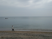 日本海を眺める
