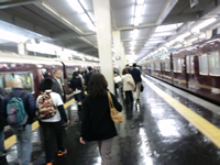 阪急梅田駅に到着