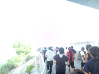 高架の下をくぐって武庫川沿いの道へ
