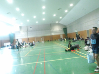 体育館で着替え