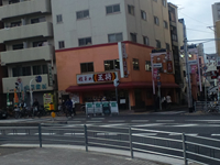 飲食店の立ち並ぶ通り