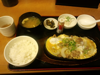牛肉玉子とじ定食