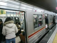 帰りの長居駅ホーム